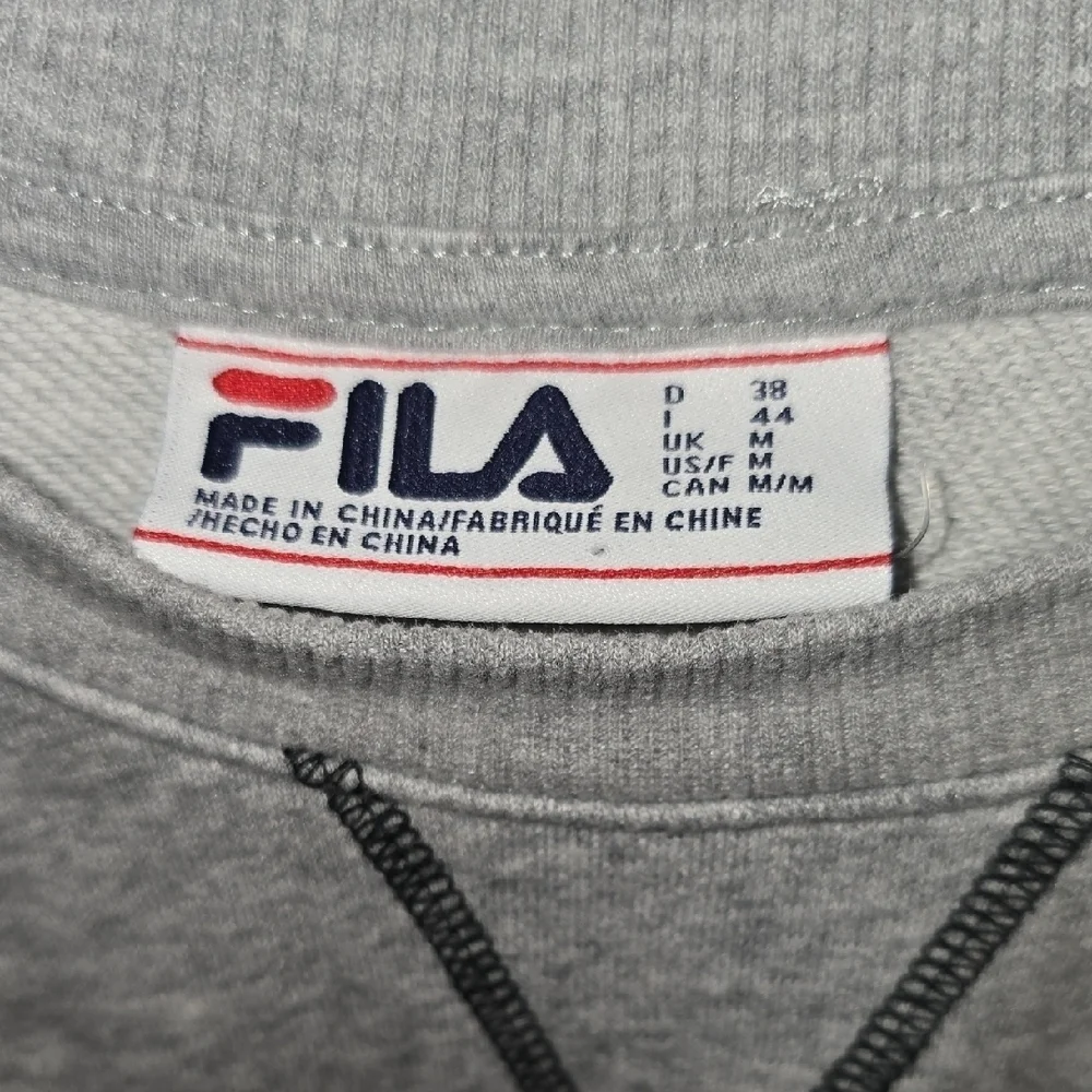 Fila Heather Gray Men's Crewneck Sweater With Embroidery LOT N